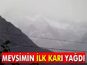Mevsimin İlk Karı Dağlar'a Düştü