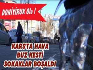 Kars'ta Soğuk Hava Etkisini Gösterdi