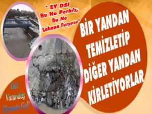 DSİ Kars Çayını Temizliyor Ama...