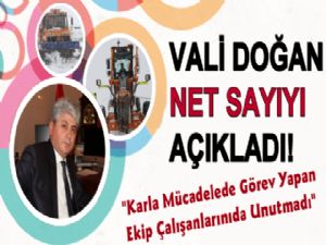 Vali Doğan Kars'ta Kapalı Köy Yolu Sayısını Açıkladı