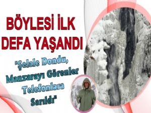 Susuz Şelalesi Soğuktan Dondu