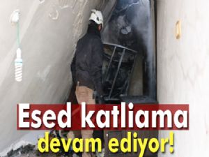 Esed bombalamaya devam ediyor