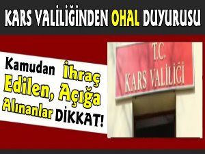 Kars Valiliği'nden OHAL Mağdurlarına Duyuru