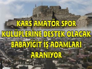 Kars'ta Amatör Spor Kulüplerinden İş Adamlarına Çağrı