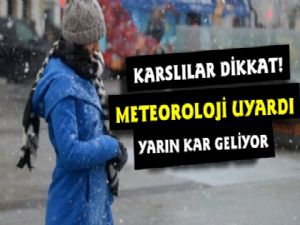 Kars'ta Yarın Kar Yağışı Bekleniyor