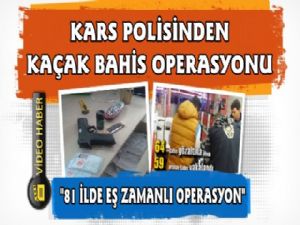 Kars'ta Kaçak Bahis Operasyonu