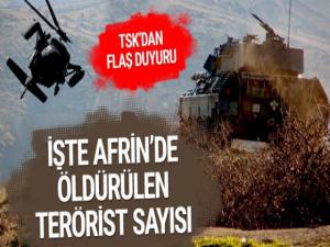 TSK Açıkladı Zeytin Dalı Harekatında 1829 Terörist Etkisiz Hale Getirildi