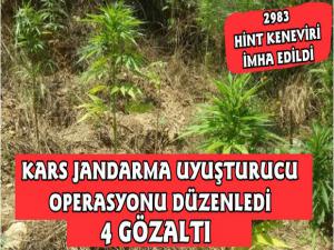 Kars Jandarmadan Uyuşturucu Operasyonu
