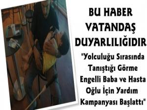 Kars'ta Engelli Baba ve Hasta Çocuk İçin Yardım Kampanyası Başlatıldı