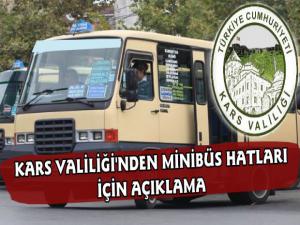 Kars Valiliği'nden Minibüs Hattı Açıklaması