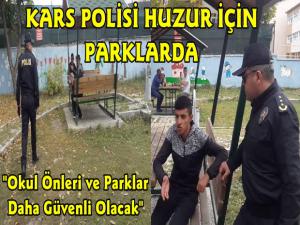 Kars'ta Emniyet Müdür Yardımcısı İbrahim Ethem Öztürk Oyun Parklarında Uygulama Yaptı