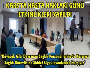 Kars'ta Hasta Hakları Günü Etkinlikleri