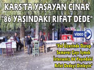 Kars'ta Köy Kahvesinin Renkli Simalarından 86 Yaşındaki Rıfat Dede