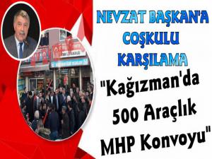 Kağızman'da Belediye Başkanı Nevzat Yıldıza Coşkulu Karşılama
