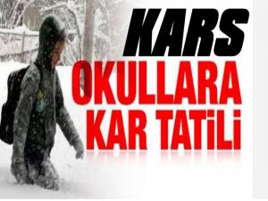 Kars Valiliği Açıkladı Eğitime 1 gün kar tatili
