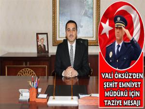 Kars Valisi Türker Öksüz'den Başsağlığı