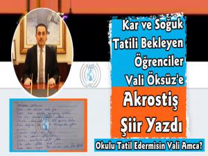 Öğrenciler Kars Valisine Kar Tatili İçin Şiir Yazdı
