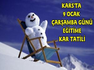 Kars'ta Okullar Yarın Tatil Edildi