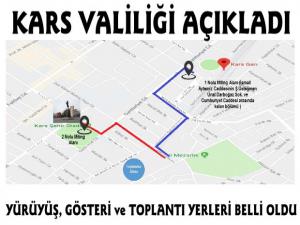 Kars Valiliği'nden Toplantı ve Gösteri Yürüyüşleri Hakkında Açıklama