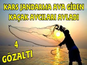 Karsta Kaçak Balık Avcıları Jandarmaya Yakalandı