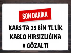 Karsta 25 Bin TL'lik Kablo Çalan Hırsızlar Yakalandı