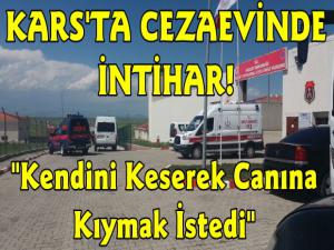 Kars'ta Kapalı Cezaevinde Mahkum Canına Kıymak İstedi