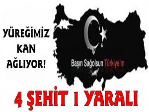 Acı Haberler Peş Peşe Geldi, 4 Askerimiz Şehit Oldu