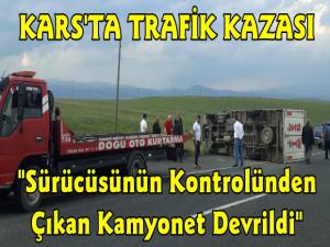 Kars'ta Trafik Kazası 2 Yaralı