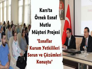 Kars'ta 'Örnek Esnaf Mutlu Müşteri Projesi' Toplantısı
