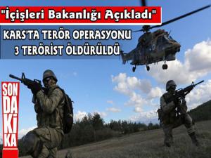 Kars'ta Jandarmadan PKK'ya Darbe 3 Terörist Öldürüldü