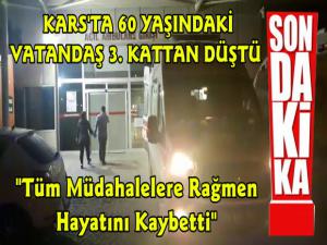 Karsta Yaşlı Adam 3. Kattan Düştü