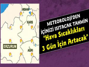 Kars'ta Hava Sıcaklığı Artıyor