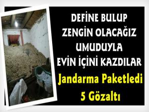 Karsta Define Operasyonu 5 Gözaltı