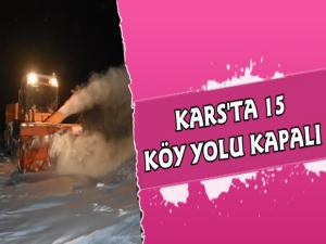 Kars'ta On Beş Köy Yolu Ulaşıma Kapandı