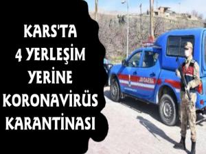 Kars'ta 4 Bölgeye Koronavirüs Karantinası