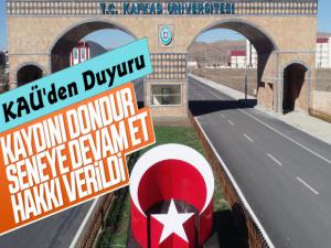 Kafkas Üniversitesi Duyurdu Öğrencilere Kayıt Dondurma ve Erteleme Hakkı