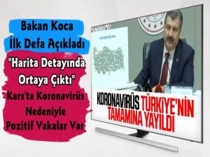 Kars'ta Koronavirüs Vakasıyla Alakalı Harita Detayı