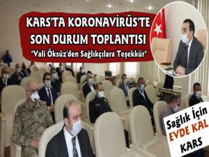Kars Valiliği'nde Koronavirüs Değerlendirme Toplantısı Yapıldı