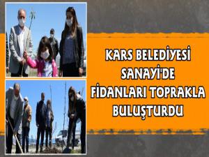 Kars Belediyesi Sanayiye Fidan Dikti