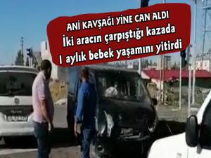 Kars'ta Ani Kavşağında Trafik Kazası 1 Ölü
