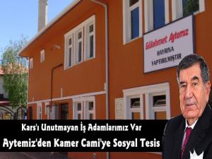 Karslı İş Adamı İsmail Aytemizden Kars Kamer Camiine Sosyal Tesis