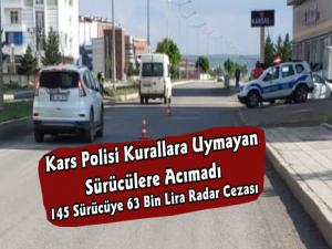 Kars Polisinden 63 Bin Liralık Radar Cezası