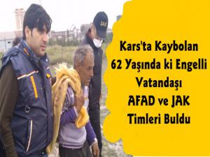 Kars'ta Kaybolan 62 Yaşındaki Engelli Vatandaşı AFAD ve JAK Timleri Buldu