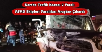 Kars'ta Trafik Kazası 3 Yaralı