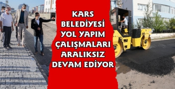 Kars Belediyesi Yol Çalışmaları Devam Ediyor