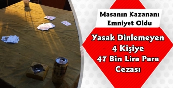 Kars'ta Yasak Dinlemeyen 4 Kişiye 47 Bin Lira Para Cezası