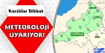 Kars'a Meteoroloji'den Sağanak Yağış Uyarısı