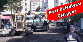 Kars'ta Asfalt Çalışmaları Aralıksız Devam Ediyor