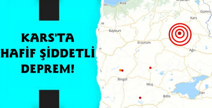 Kars'ta 2.8 Şiddetinde Deprem