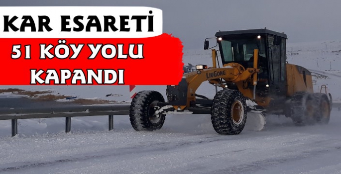 Kars'ta 51 Köy Yolu Ulaşıma Kapandı